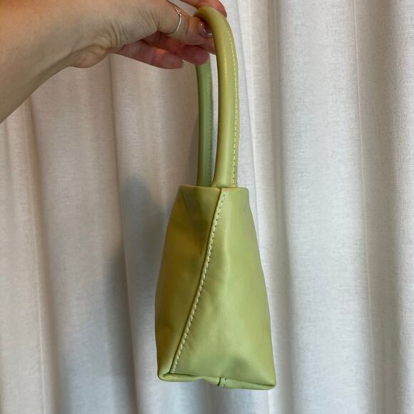 Georgia Jay | Baby Ombra Avocado Green Leather Mini Bucket Bag - Picture 6 of 10